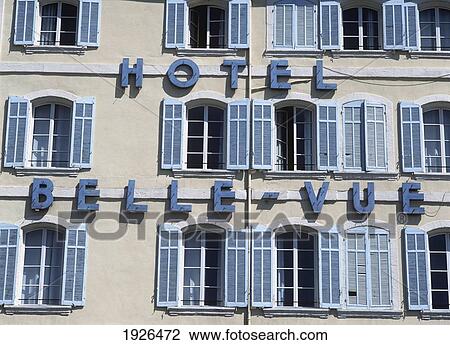 Stock Image - Front Of The Hotel Belle-Vue. Fotosearch