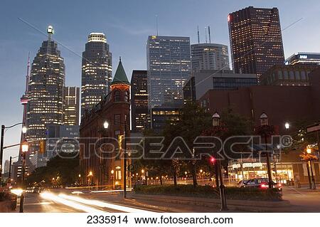 Picture - Front Street With Financial District Buildings; Toronto, Ontario, Canada. Fotosearch