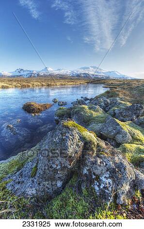 Frozen Pond Along The Road In Snaefellsness National Park; Iceland View Large Photo Image Stock Photography - Frozen Pond Along The Road In Snaefellsness National Park; Iceland. Fotosearch