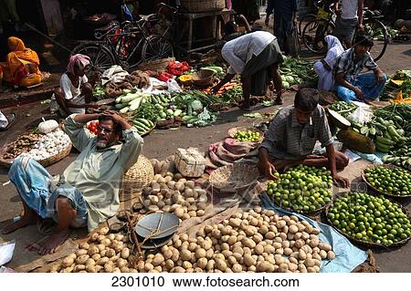 Fruit and veg for sale on street next to New Market near Sudder Street, a popular backpacker budget accommodation district of Calcutta / Kolkata, the capital of West Bengal State, India, Asia. View Large Photo Image Stock Image - Fruit and veg for sale on street next to New Market near Sudder Street, a popular backpacker budget accommodation district of Calcutta / Kolkata, the capital of West Bengal State, India, Asia.. Fotosearch