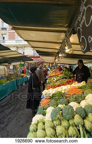 Fruit And Veg Market In The Quartier Latin, Paris, France View Large Photo Image Stock Image - Fruit And Veg Market In The Quartier Latin, Paris, France. Fotosearch