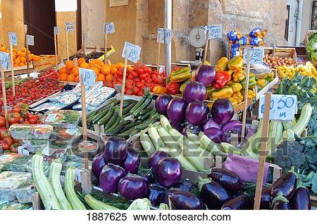 Fruit And Vegetable Stall On Via Porta Carini View Large Photo Image Stock Photography - Fruit And Vegetable Stall On Via Porta Carini. Fotosearch