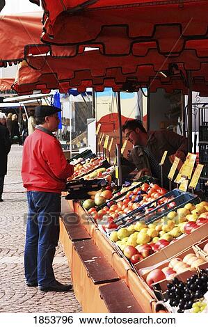 Fruit Market Stall, Wiesbaden, Hessen, Germany View Large Photo Image Stock Photograph - Fruit Market Stall, Wiesbaden, Hessen, Germany. Fotosearch