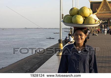 Fruit Seller, The Riverside View Large Photo Image Picture - Fruit Seller, The Riverside. Fotosearch