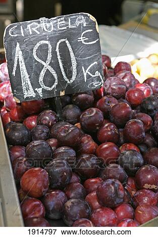 Fruit Stall In Mercado Central View Large Photo Image Stock Photo - Fruit Stall In Mercado Central. Fotosearch
