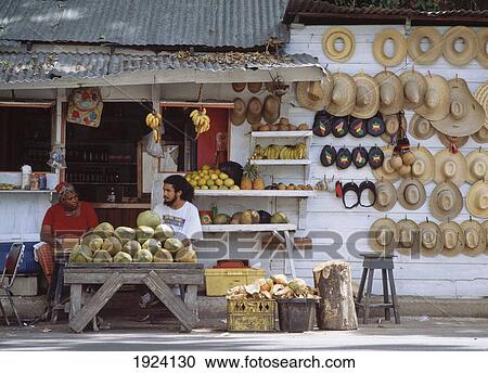 Fruit, Veg And Hat Stall View Large Photo Image Stock Image - Fruit, Veg And Hat Stall. Fotosearch