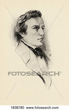 Stock Image - FrÃƒÆ’Ã‚Â©dÃƒÆ’Ã‚Â©ric FranÃƒÆ’Ã‚Â§ois Chopin, 1810-1849. Polish Composer And Outstanding Pianist. Portrait By Chase Emerson. American Artist 1874-1922.. Fotosearch