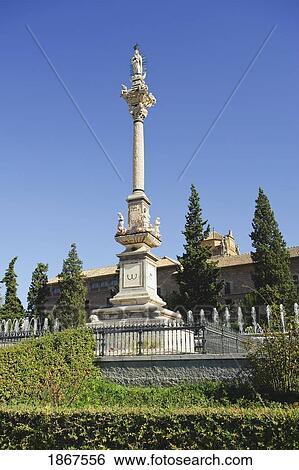 Fuente Del Triunfo Statue And Royal Hospital, Granada, Spain View Large Photo Image Stock Photograph - Fuente Del Triunfo Statue And Royal Hospital, Granada, Spain. Fotosearch