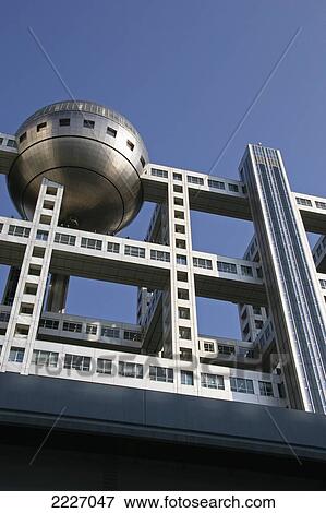 Stock Photo - Fuji Tv Building, Odaiba, Tokyo, Japan - Copyright Mark Thomas/Axiom. Fotosearch