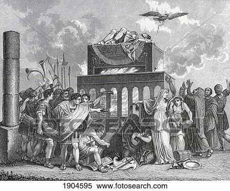 Stock Photography - Funeral Of An Emperor In Ancient Rome. From A 19Th Century Engraving.. Fotosearch