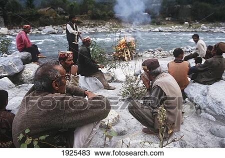 Funeral With Fire, Kulu Valley View Large Photo Image Stock Image - Funeral With Fire, Kulu Valley. Fotosearch
