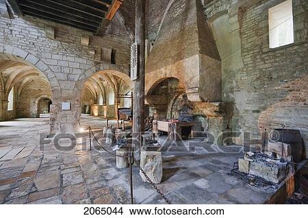 Furnace In The Forge Of The Cistercian Abbey Of Fontenay, Cote D'or, France View Large Photo Image Picture - Furnace In The Forge Of The Cistercian Abbey Of Fontenay, Cote D'or, France. Fotosearch