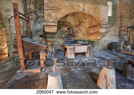 Furnace In The Forge Of The Cistercian Abbey Of Fontenay, Cote D'or, France View Large Photo Image Stock Photo - Furnace In The Forge Of The Cistercian Abbey Of Fontenay, Cote D'or, France. Fotosearch