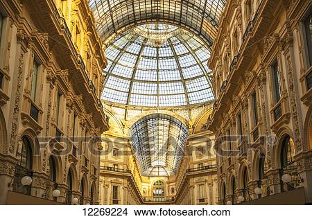 Galleria Vittorio Emanuele II; Milan, Lombardy, Italy View Large Photo Image Picture - Galleria Vittorio Emanuele II; Milan, Lombardy, Italy. Fotosearch