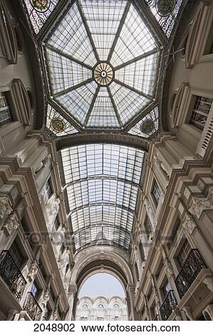 Stock Image - Gallery Inside The City Hall, Guayaquil, Guayas, Ecuador. Fotosearch