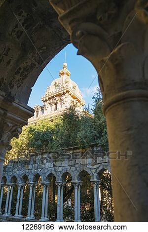 Stock Photograph - Garden at the house of Christopher Columbus; Genoa, Liguria, Italy. Fotosearch