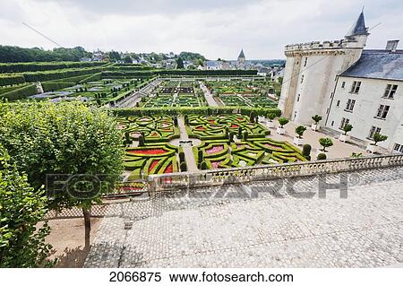 Stock Photography - Garden Of Love Of The Chateau De Villandry, Villandry, Indre-Et-Loire, France. Fotosearch
