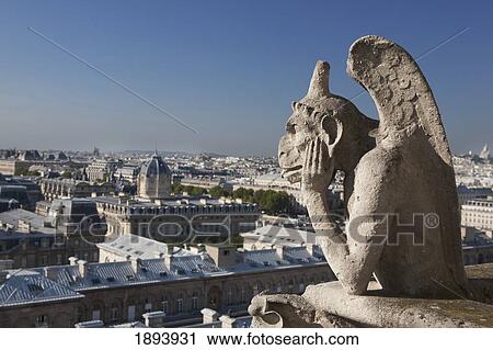 Gargoyle Overlooking Paris With It's Tongue Sticking Out; Paris, France View Large Photo Image Stock Image - Gargoyle Overlooking Paris With It's Tongue Sticking Out; Paris, France. Fotosearch