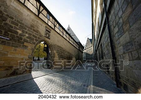 Gate To The Courtyard Of The Alte Hofhaltung (Old Court), Bamberg, Bavaria, Germany View Large Photo Image Stock Image - Gate To The Courtyard Of The Alte Hofhaltung (Old Court), Bamberg, Bavaria, Germany. Fotosearch