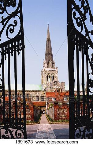 Stock Image - Gates At Chichester Cathedral. Fotosearch