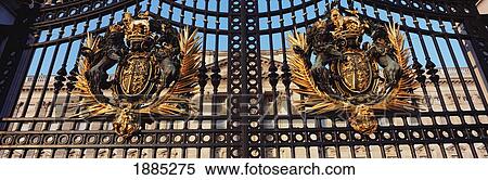 Stock Photography - Gates Of Buckingham Palace, Close Up. Fotosearch