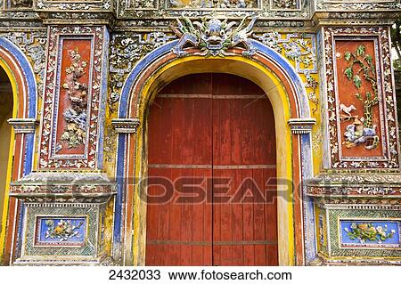 Stock Image - Gates to the Imperial Citadel; Hue, Vietnam. Fotosearch
