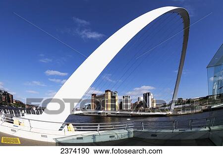 Gateshead Millenium Bridge; Newcastle, Tyne and Wear, England View Large Photo Image Stock Image - Gateshead Millenium Bridge; Newcastle, Tyne and Wear, England. Fotosearch