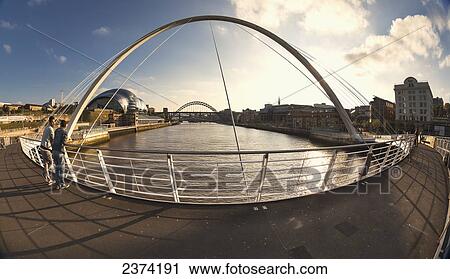 Gateshead Millenium Bridge; Newcastle, Tyne and Wear, England View Large Photo Image Stock Image - Gateshead Millenium Bridge; Newcastle, Tyne and Wear, England. Fotosearch