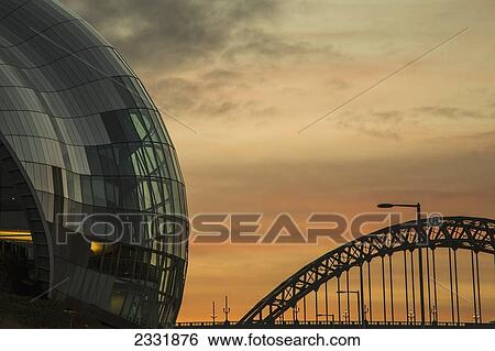 Gateshead Millennium Bridge And The Sage At Dusk; Gateshead, Tyne And Wear, England View Large Photo Image Stock Photograph - Gateshead Millennium Bridge And The Sage At Dusk; Gateshead, Tyne And Wear, England. Fotosearch