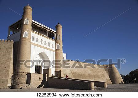 Picture - Gateway of the Ark Fortress, Old Town; Bukhara, Uzbekistan. Fotosearch