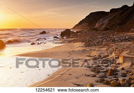 Gay Head Public Beach at sunset; Martha's Vineyard, Massachusetts, United States of America View Large Photo Image Stock Image - Gay Head Public Beach at sunset; Martha's Vineyard, Massachusetts, United States of America. Fotosearch