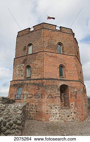Picture - Gediminas' Castle In The Upper Castle Area, Vilnius, Lithuania. Fotosearch