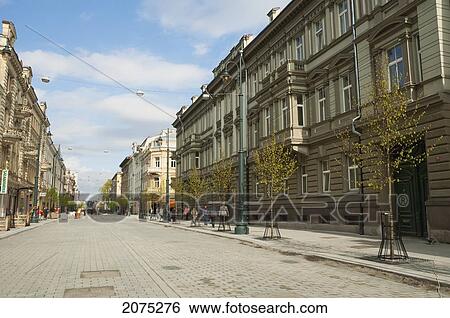 Gedimino Prospekt, Vilnius, Lithuania View Large Photo Image Stock Photograph - Gedimino Prospekt, Vilnius, Lithuania. Fotosearch