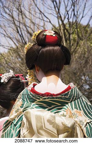 Geisha Showing Nape Make-Up; Kyoto, Japan View Large Photo Image Stock Photo - Geisha Showing Nape Make-Up; Kyoto, Japan. Fotosearch