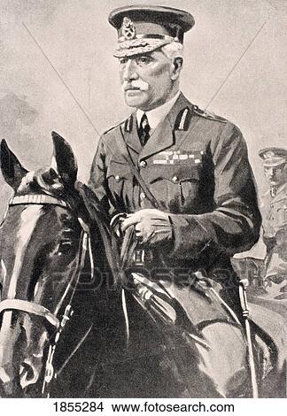 Picture - General Sir Horace Lockwood Smith-Dorrien 1858 To 1930 British Soldier From The War Illustrated Album Deluxe Published London 1916. Fotosearch
