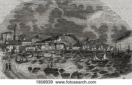 General View Of The City Of Malaga Spain And Harbour 18Th Century. From The Publication Viaje Ilustrado View Large Photo Image Stock Photo - General View Of The City Of Malaga Spain And Harbour 18Th Century. From The Publication Viaje Ilustrado. Fotosearch
