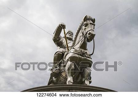Genghis Khan Equestrian Statue designed by sculptor D. Erdenebileg and architect J. Enkhjargal, Tsonjin Boldog, T÷v Province, Mongolia View Large Photo Image Picture - Genghis Khan Equestrian Statue designed by sculptor D. Erdenebileg and architect J. Enkhjargal, Tsonjin Boldog, T÷v Province, Mongolia. Fotosearch