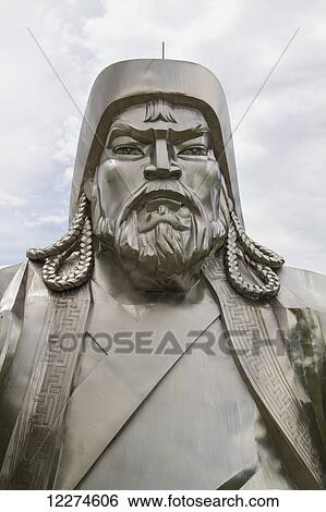 Stock Photograph - Genghis Khan Equestrian Statue designed by sculptor D. Erdenebileg and architect J. Enkhjargal, Tsonjin Boldog, TÃƒÆ’Ã‚Â·v Province, Mongolia. Fotosearch