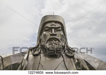 Genghis Khan Equestrian Statue designed by sculptor D. Erdenebileg and architect J. Enkhjargal, Tsonjin Boldog, T÷v Province, Mongolia View Large Photo Image Stock Photography - Genghis Khan Equestrian Statue designed by sculptor D. Erdenebileg and architect J. Enkhjargal, Tsonjin Boldog, T÷v Province, Mongolia. Fotosearch