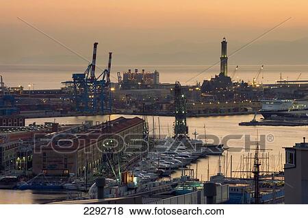Stock Photo - Genoa Port, Liguria, Italy. Fotosearch