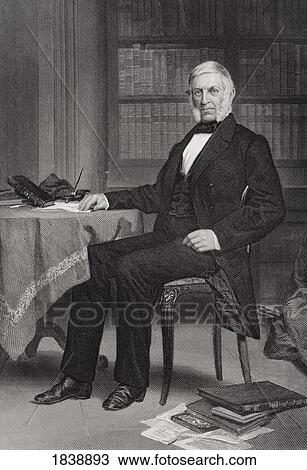 Stock Image - George Bancroft 1800-1891. American Historian Known As The Father Of American History. From Painting By Alonzo Chappel. Fotosearch