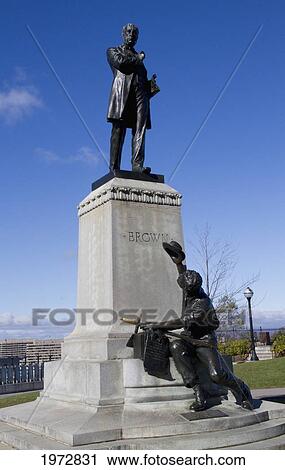 Stock Image - George Brown Statue On Parliament Hill, Ottawa, Ontario, Canada. Fotosearch