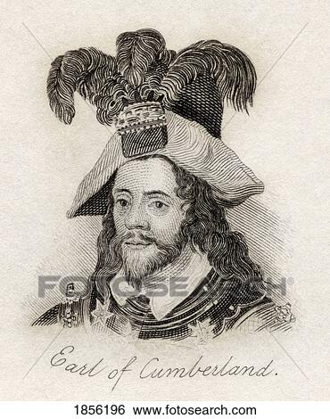 Stock Photograph - George Clifford 3Rd Earl Of Cumberland 1558 - 1605. English Peer, Kinght Of The Garter, Naval Commander And Courtier In The Court Of Queen Elizabeth I. From The Book Crabb's Historical Dictionary Published 1825.. Fotosearch