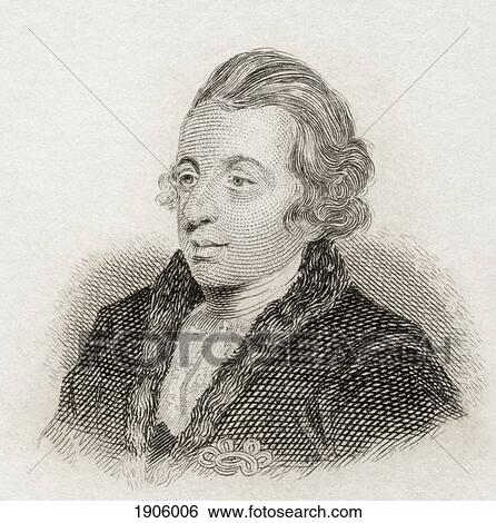Stock Photograph - George Colman The Elder, 1732 To 1794. English Dramatist And Essayist. From Crabb's Historical Dictionary Published 1825.. Fotosearch