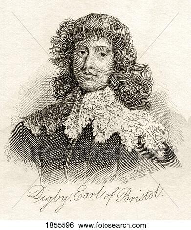 Stock Photograph - George Digby 2Nd Earl Of Bristol 1612 ÃƒÂ¢Ã¢â€šÂ¬Ã¢â‚¬Å“ 1677 English Royalist Advisor To Kings Charles I And Charles Ii From The Book Crabbs Historical Dictionary Published 1825. Fotosearch
