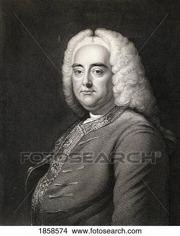 Picture - George Frideric Handel, 1685-1759. German Born English Composer Of The Late Baroque Era. From The Book ÃƒÂ¢Ã¢â€šÂ¬Ã…â€œGallery Of PortraitsÃƒÂ¢Ã¢â€šÂ¬Ã‚Â Published London 1833.. Fotosearch