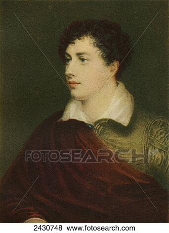 Stock Photo - George Gordon Byron, 6th Baron Byron, later George Gordon Noel, 6th Baron Byron, 1788. Fotosearch