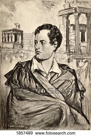 Stock Photo - George Gordon, Lord Byron, 1788-1824. English Romantic Poet. From An Illustration By A. S. Hartrick.. Fotosearch