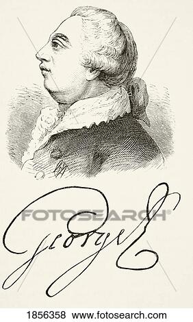Stock Photo - George Iii 1738 To 1820. George William Frederick King Of Great Britain And Ireland And King Of Hanover 1815 To 1820. Portrait And Signature. From The National And Domestic History Of England By William Aubrey Published London Circa 1890. Fotosearch