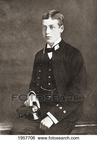 Stock Photograph - George, Later King George V, As A 15 Year Old Midshipman In 1880. George Frederick Ernest Albert, 1865. Fotosearch